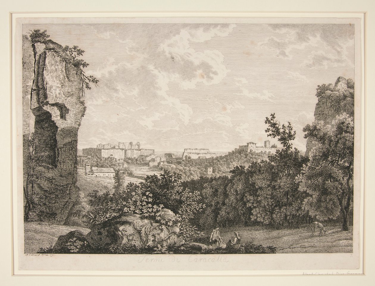 Le terme di Caracalla, Roma da Albert Christoph Dies