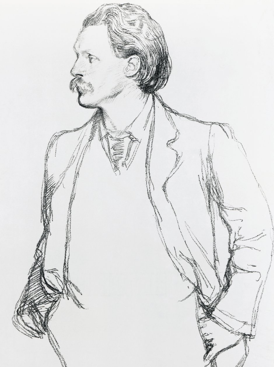 Ritratto di George Gissing, romanziere inglese da Albert Daniel Rutherston