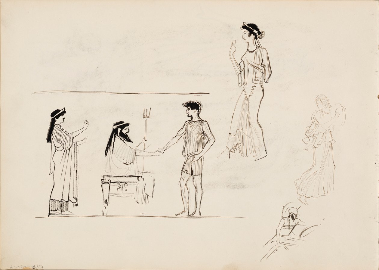 Antiche figure maschili e femminili da Albert Edelfelt