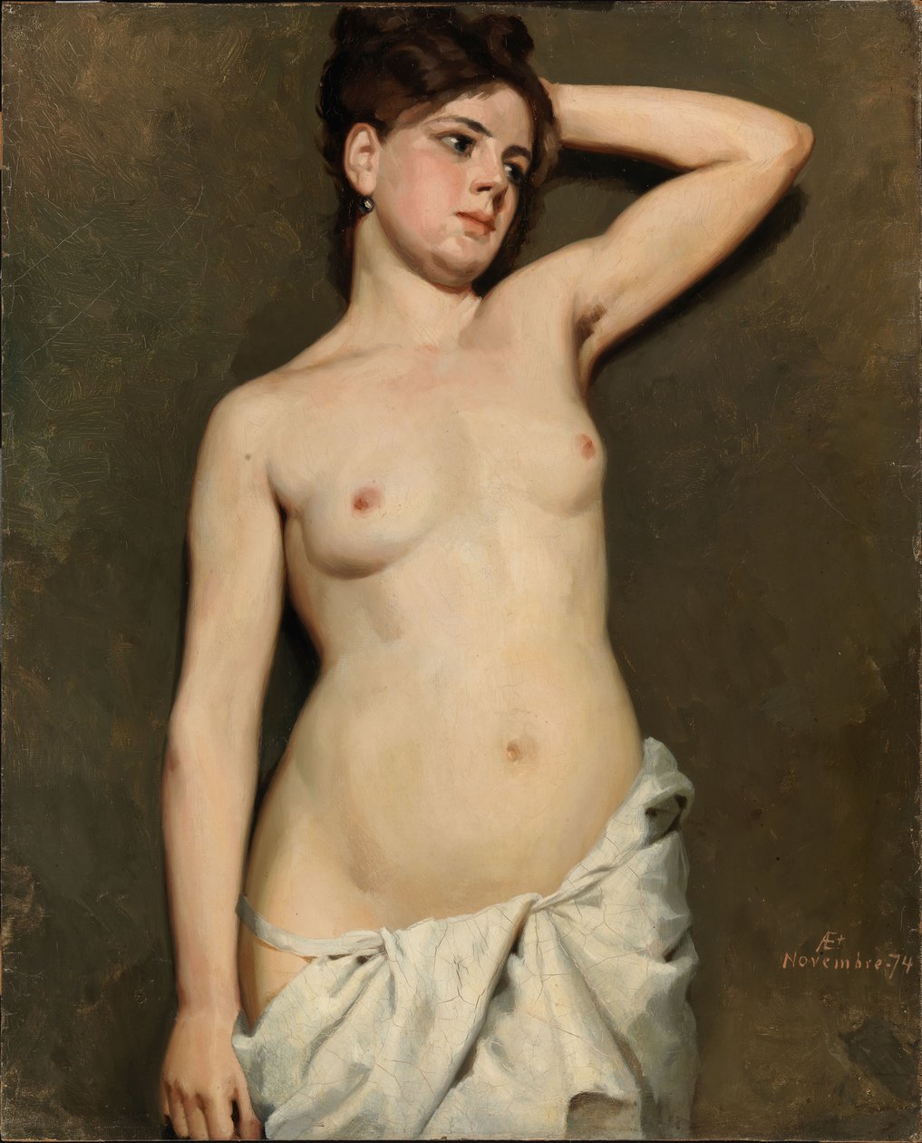 Nudo femminile, studio accademico da Albert Edelfelt