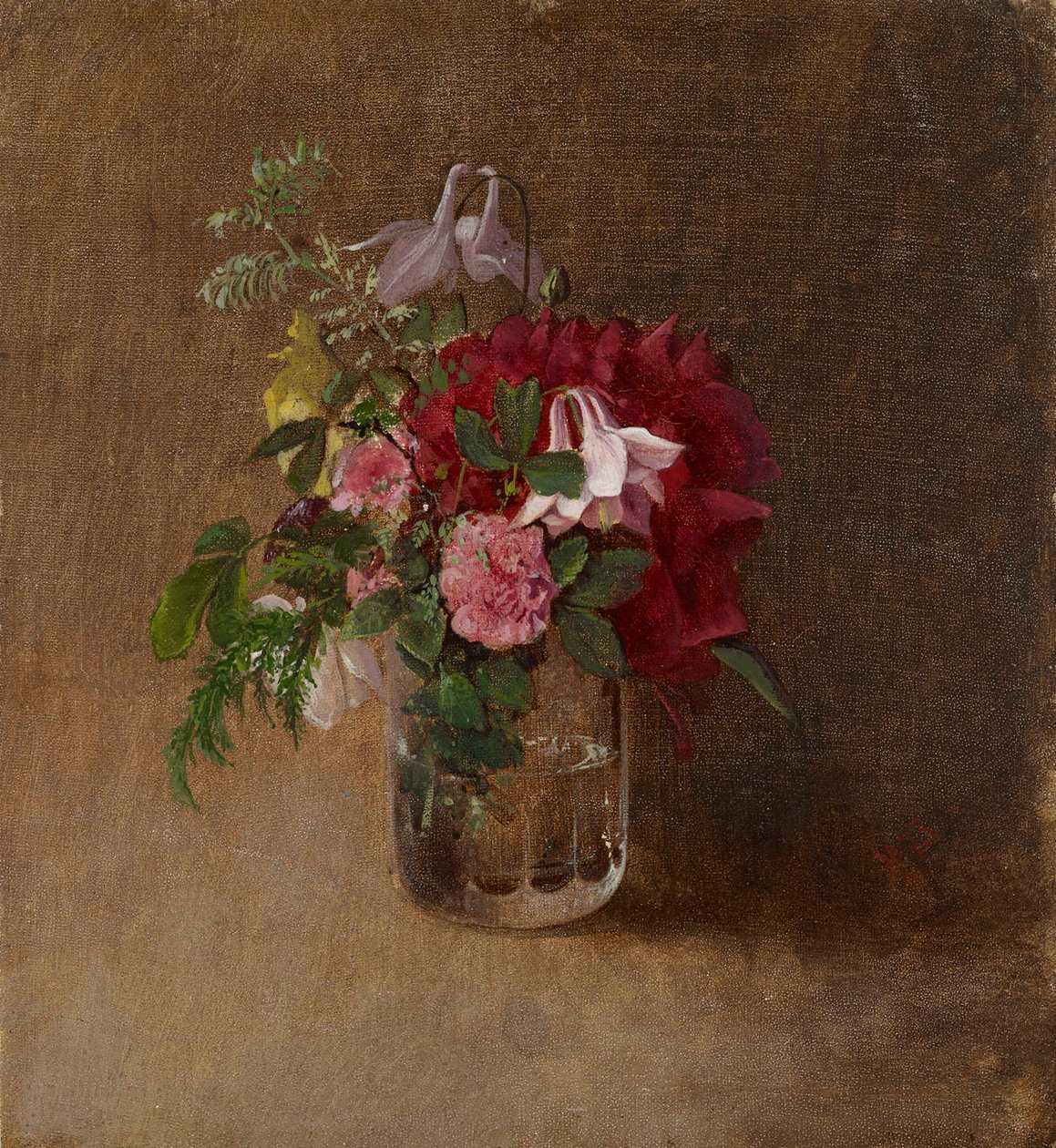 Fiori in un bicchiere da Albert Edelfelt