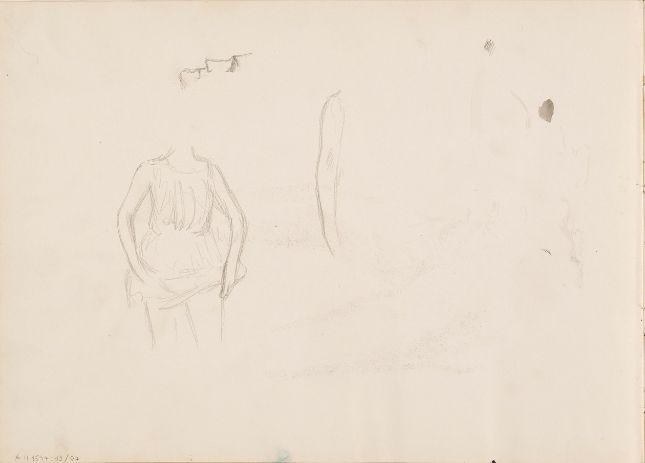 Donna che solleva la gonna, il viso, il braccio da Albert Edelfelt