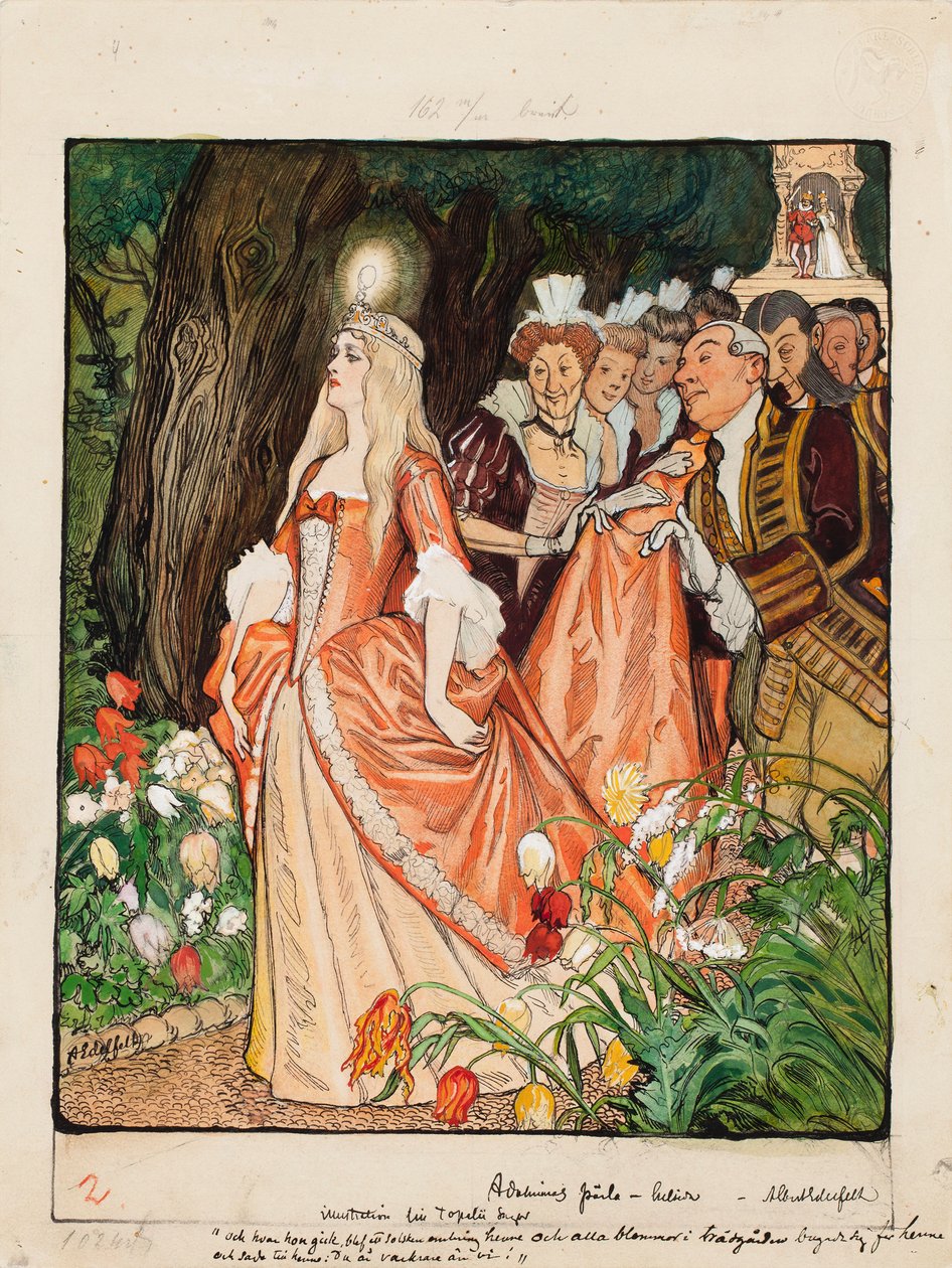 Illustrazione della Perla di Adalmina da Albert Edelfelt
