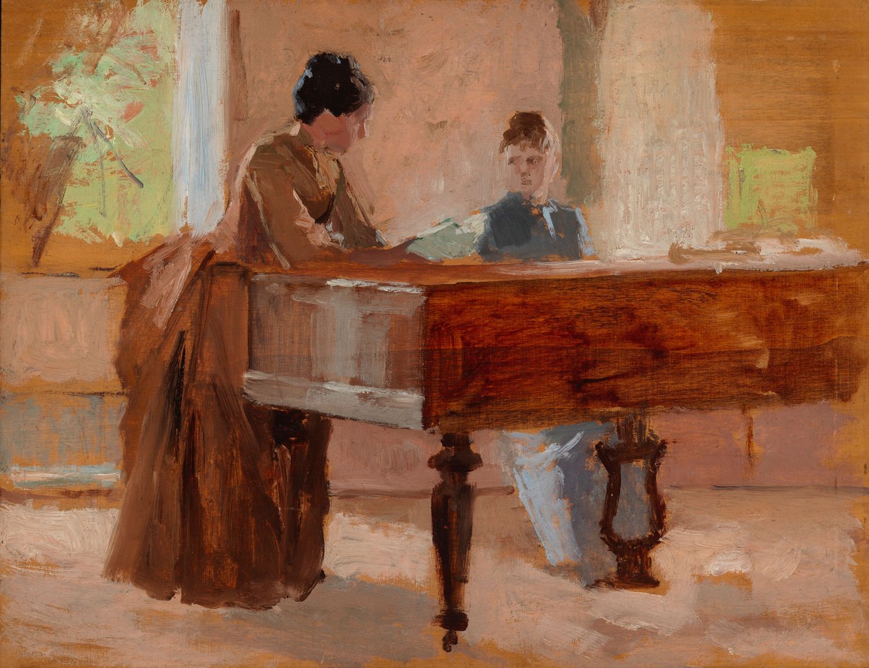 Nel salotto di Haikko, bozzetto per *An Old Tune* da Albert Edelfelt