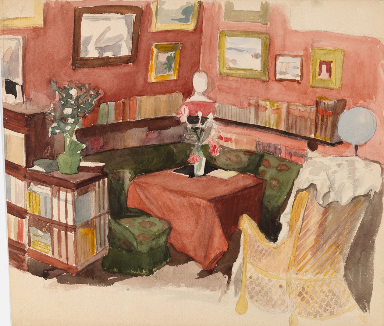 Interno della casa di Annie e Berta Edelfelt a Helsinki da Albert Edelfelt