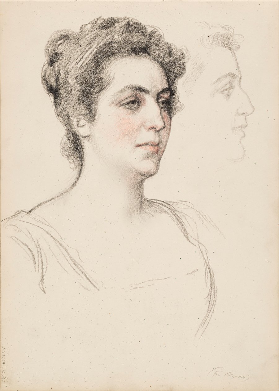 Schizzo per un ritratto di donna da Albert Edelfelt