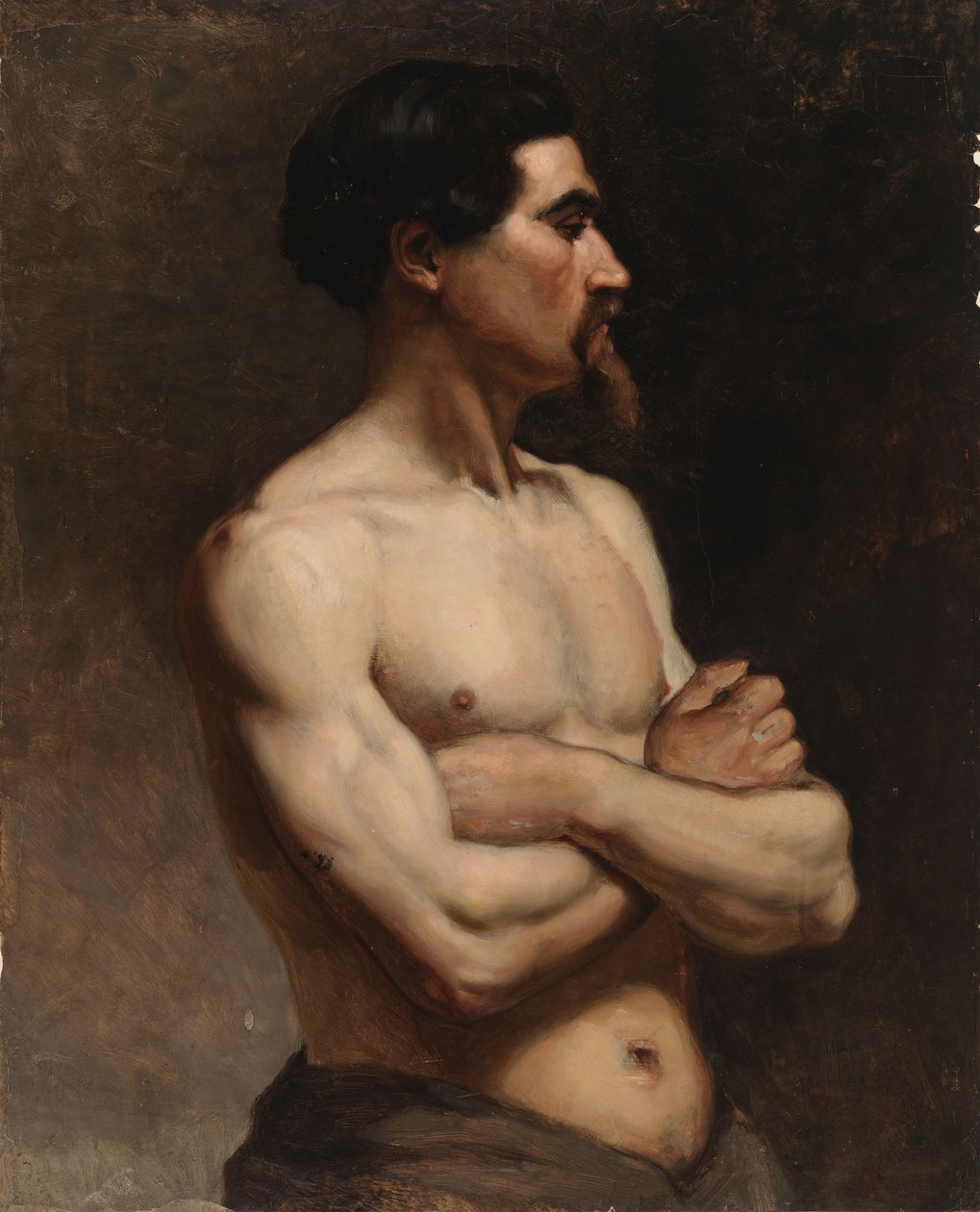 Modello maschile, studio accademico da Albert Edelfelt