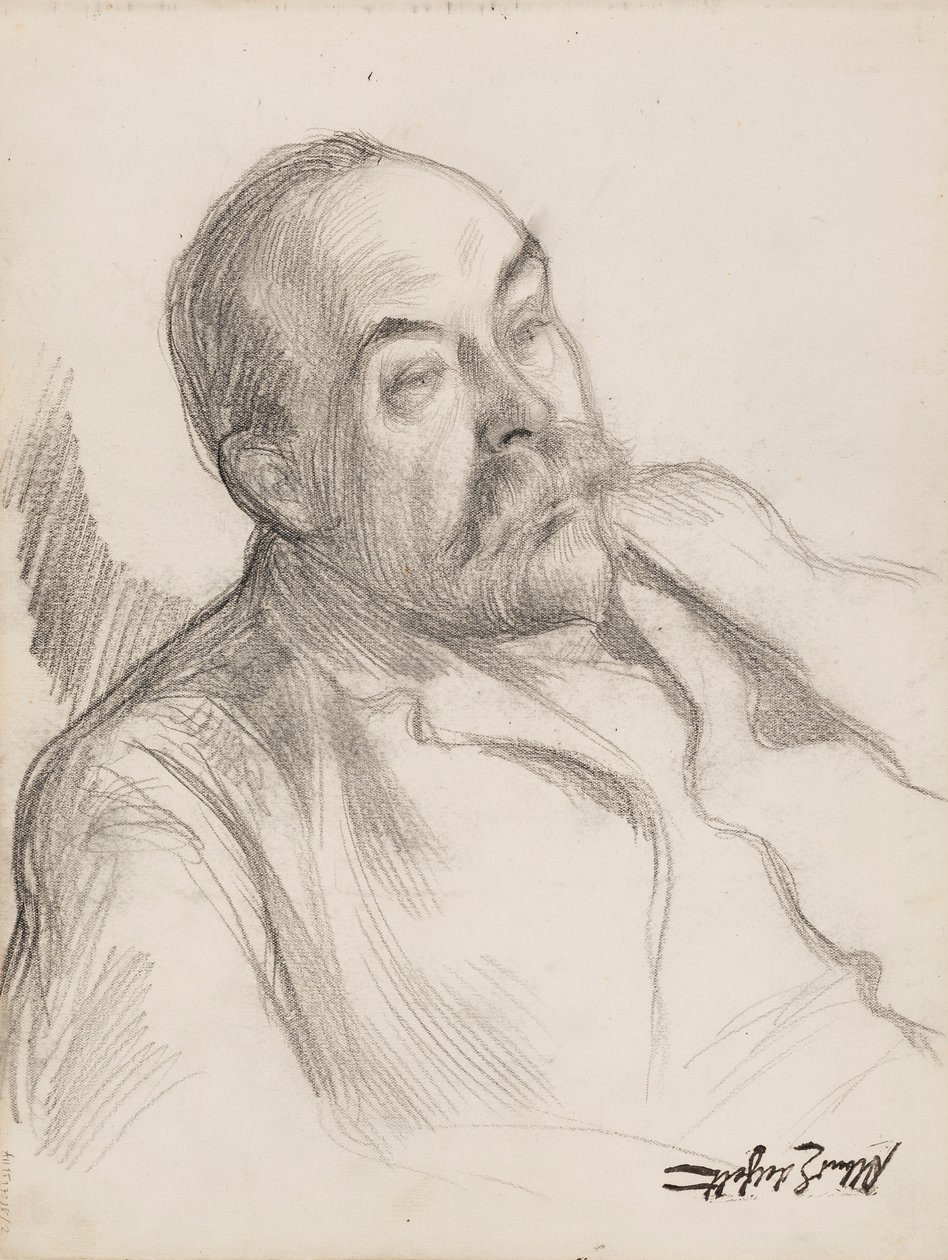 Schizzo di ritratto maschile da Albert Edelfelt