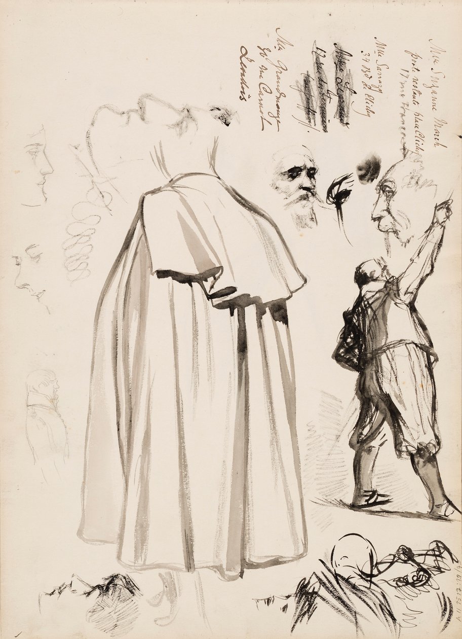 Figure maschili, volti da Albert Edelfelt