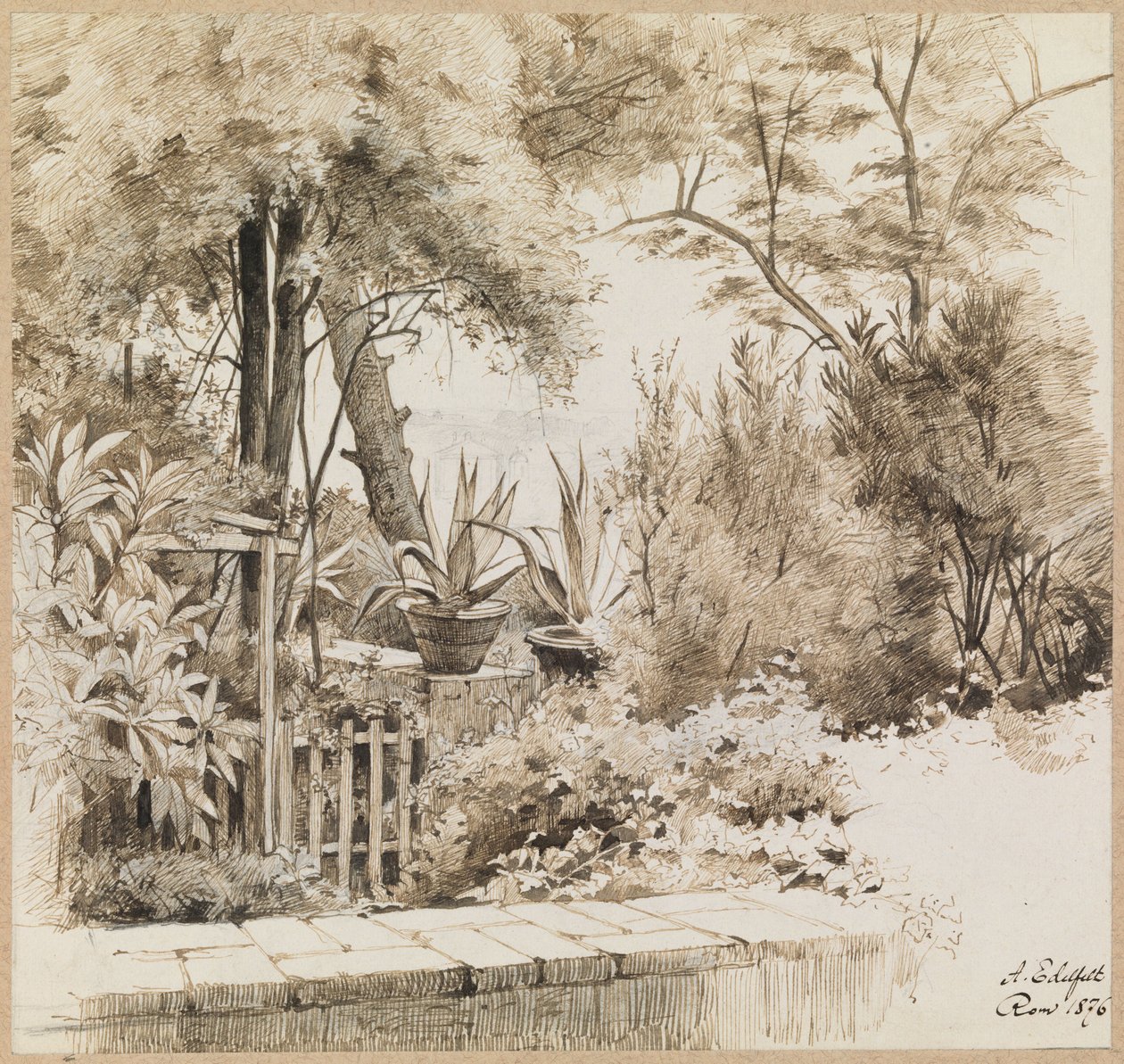 Parco a Roma da Albert Edelfelt