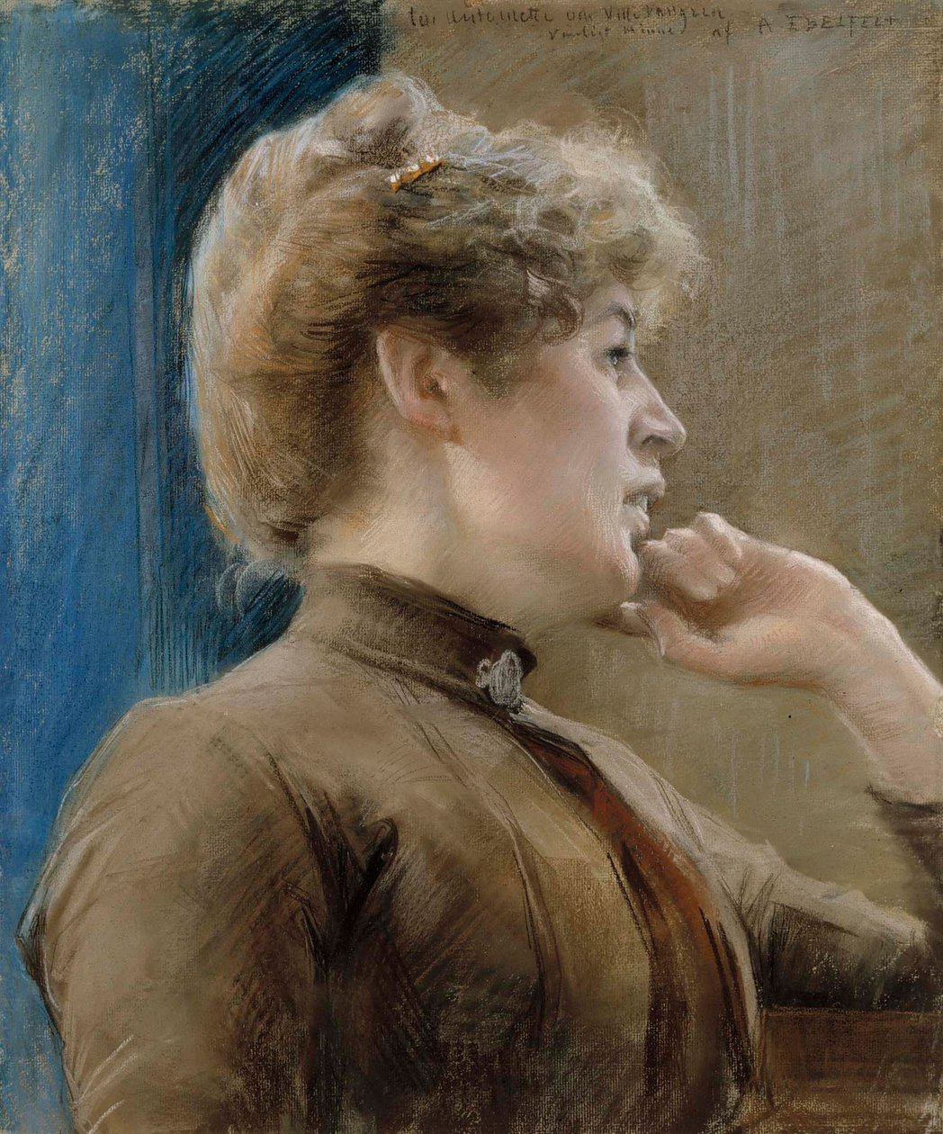 Ritratto di Antoinette Vallgren da Albert Edelfelt