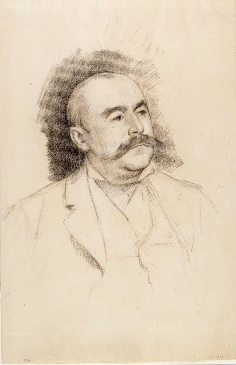 Ritratto del barone A. Portalis, schizzo da Albert Edelfelt