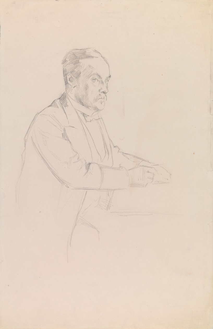 Ritratto di Louis Pasteur, schizzo da Albert Edelfelt