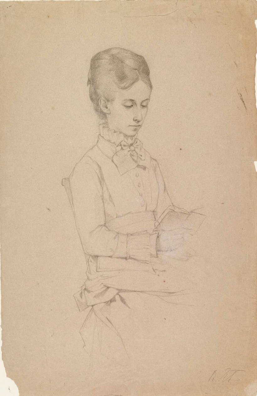 Ritratto di una donna che legge da Albert Edelfelt