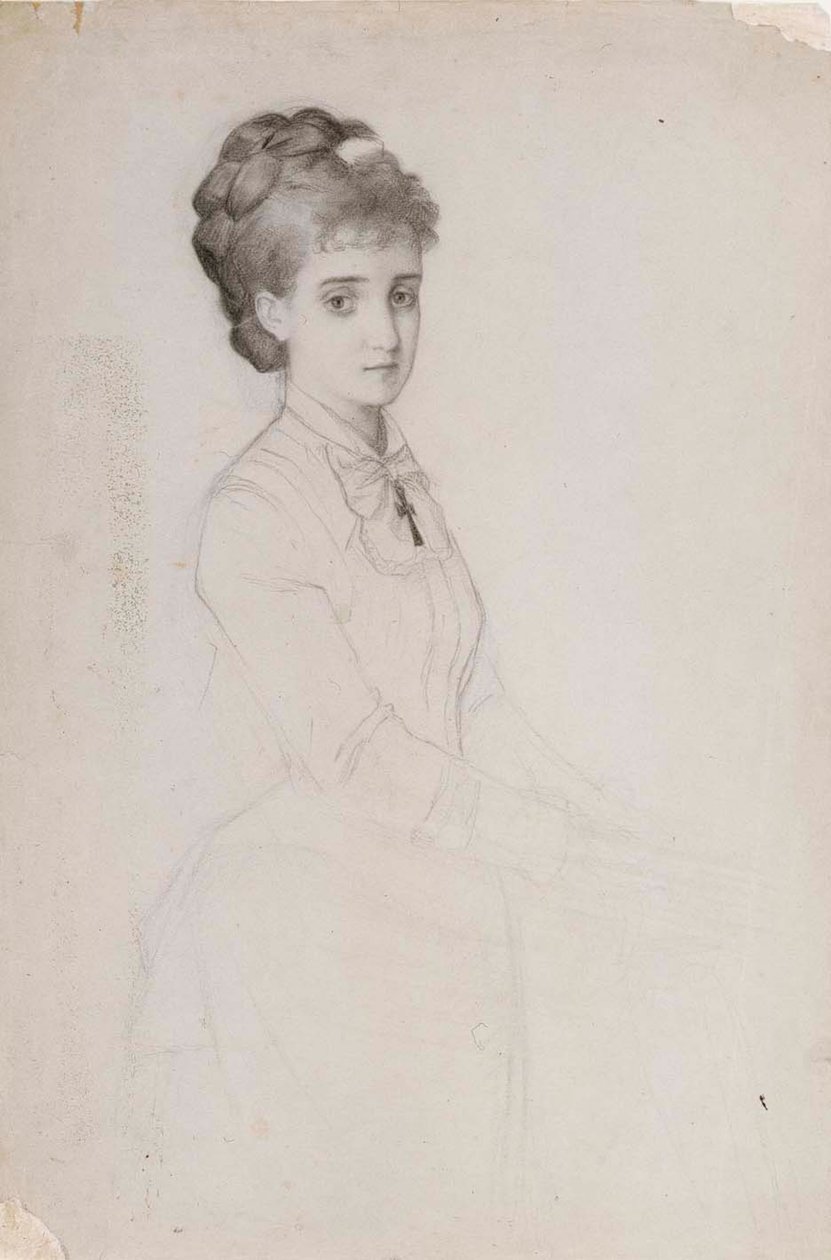 Ritratto di una donna in piedi da Albert Edelfelt