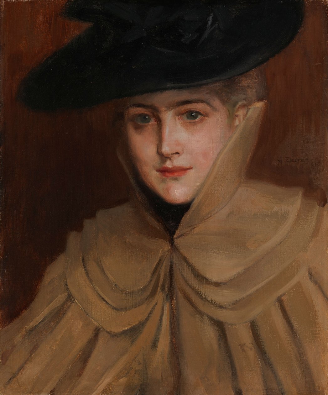 Ritratto di una giovane donna da Albert Edelfelt