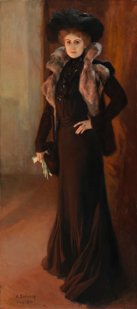 Ritratto della cantante lirica Aino Ackté; Ritratto della cantante Aino Ackté da Albert Edelfelt