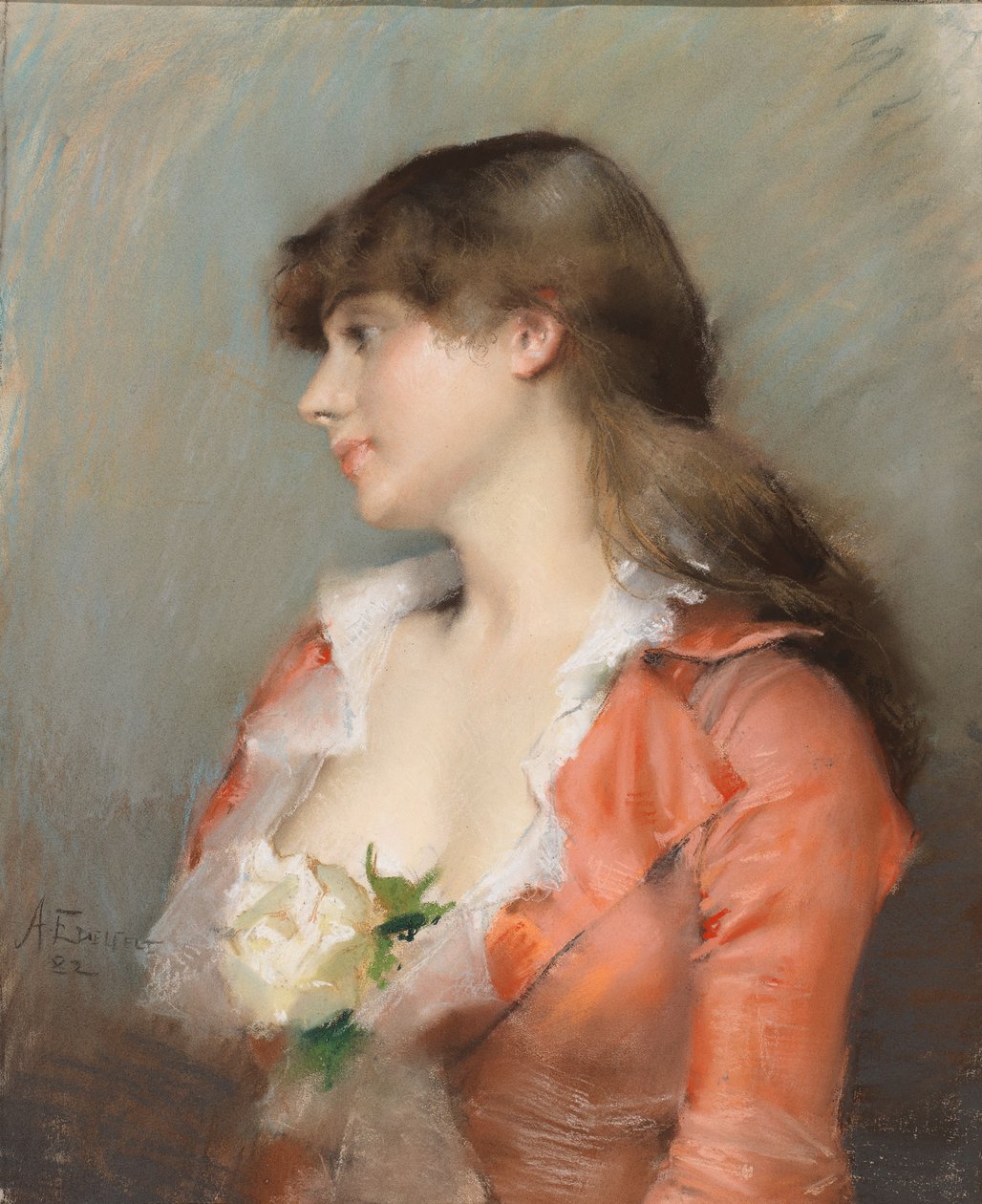 Ritratto di una giovane donna da Albert Edelfelt