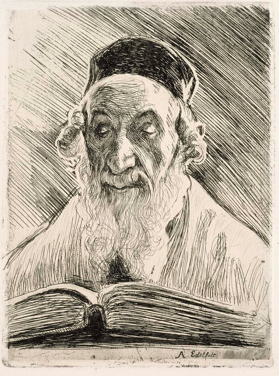 Il rabbino Reading da Albert Edelfelt