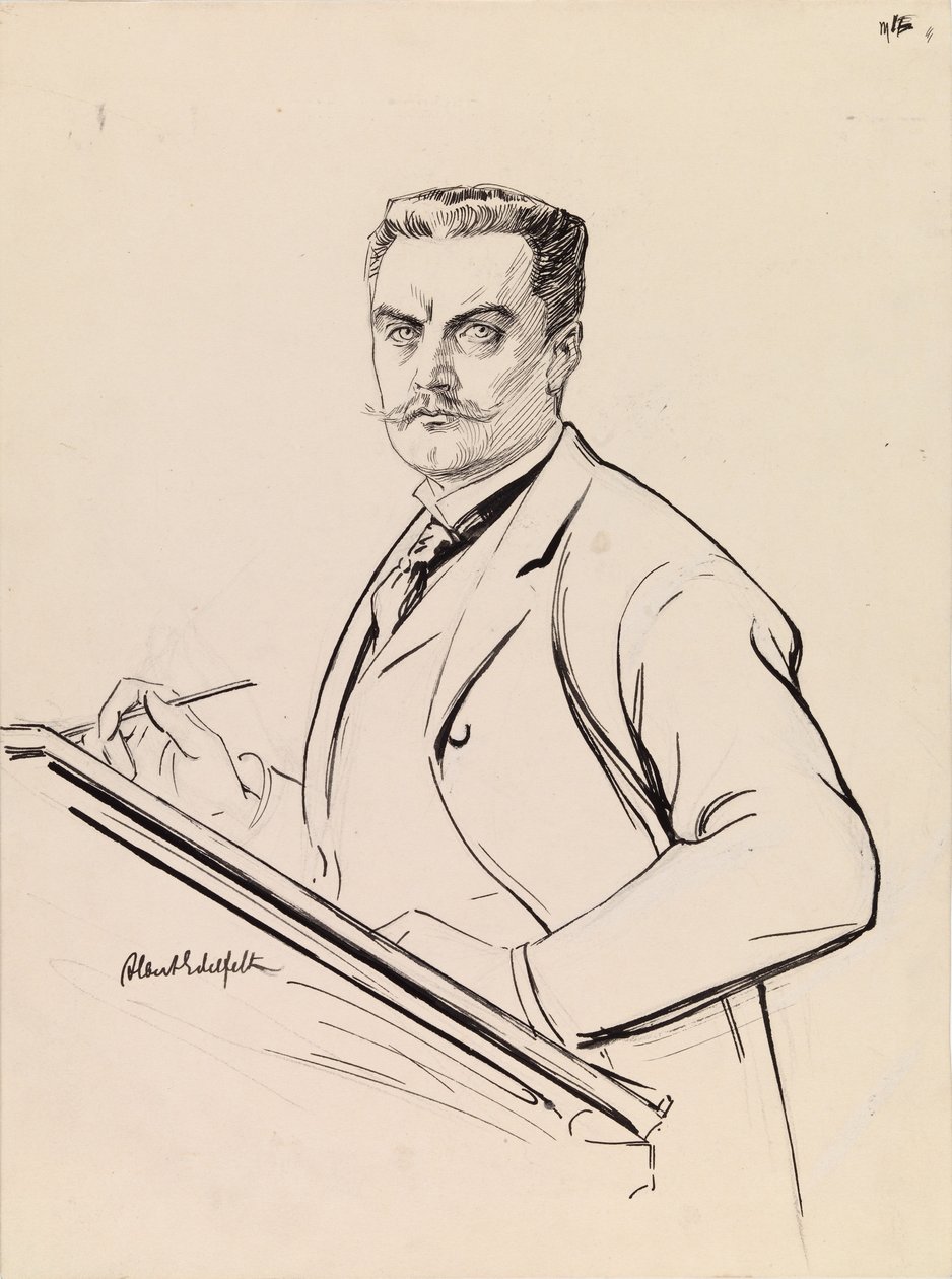 Autoritratto alla scrivania da Albert Edelfelt