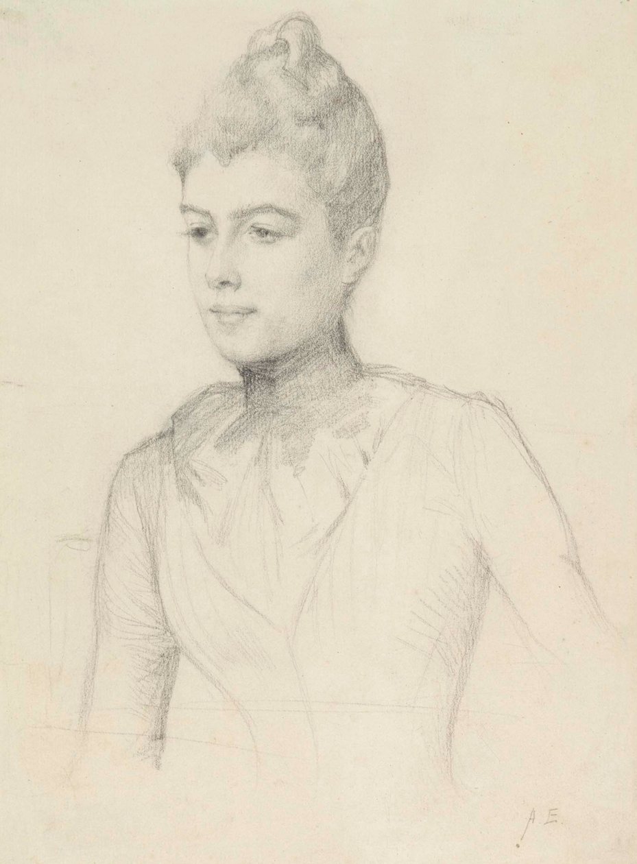 Studio per il ritratto di Elisabeth Marti (nata Grosjean); Busto di donna da Albert Edelfelt