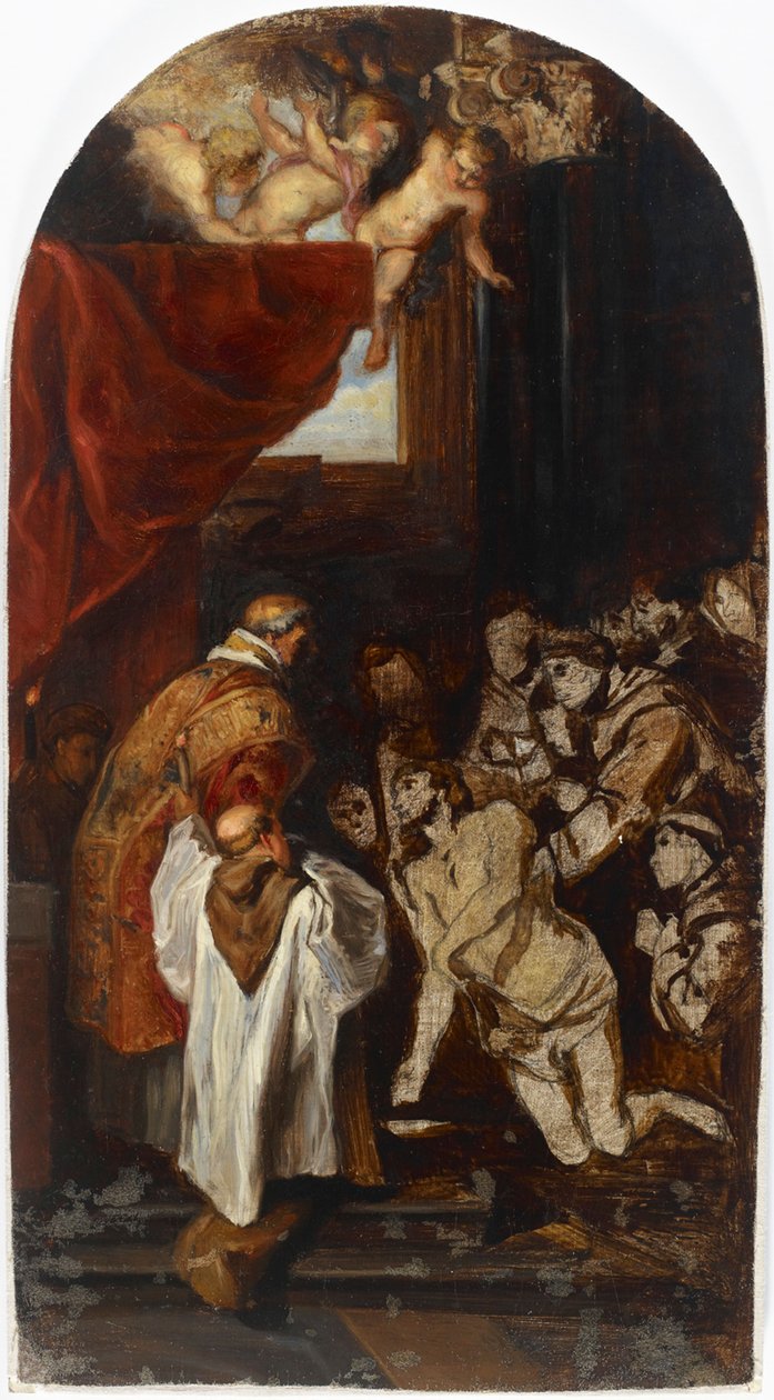 Die letzte heilige Kommunion des Heiligen Franziskus von Assisi, Kopie nach Rubens da Albert Edelfelt