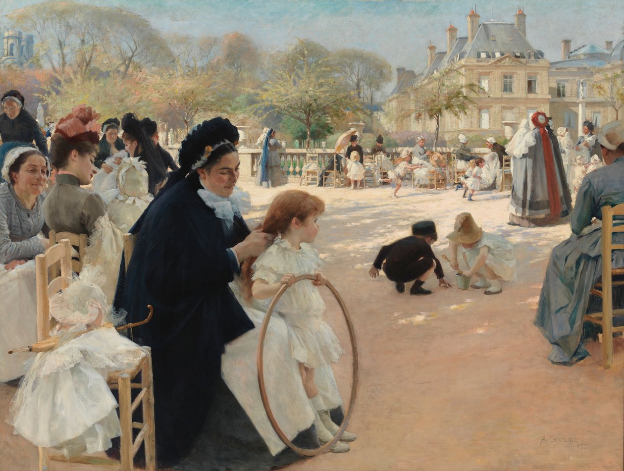 I Giardini del Lussemburgo, Parigi da Albert Edelfelt