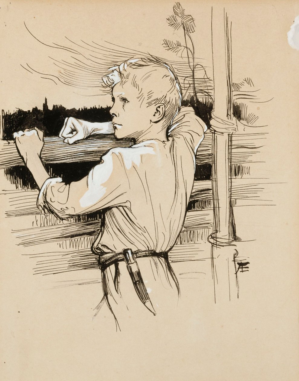 Il ragazzino soldato da Albert Edelfelt