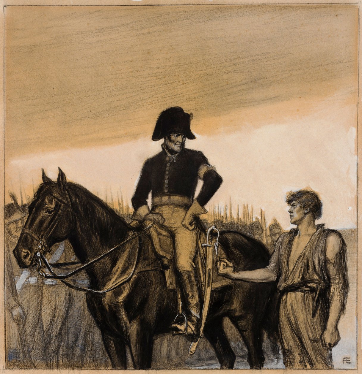 Questo pugno è la mia protezione (illustrazione originale per *Tales of Ensign Stål*) da Albert Edelfelt