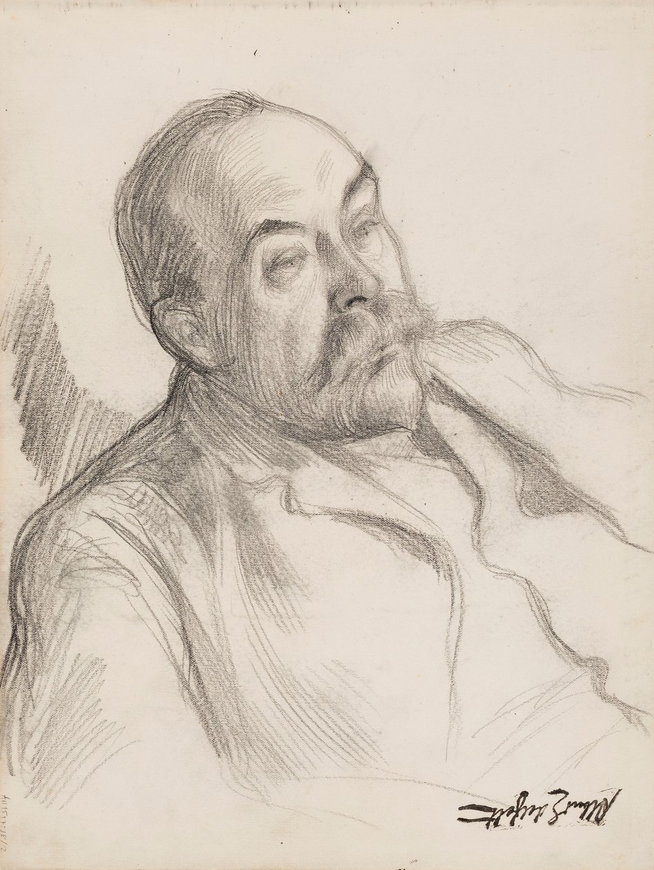 Schizzo di ritratto maschile da Albert Edelfelt