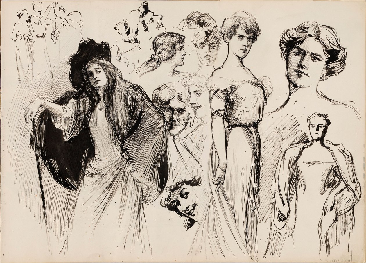 Figure femminili da Albert Edelfelt