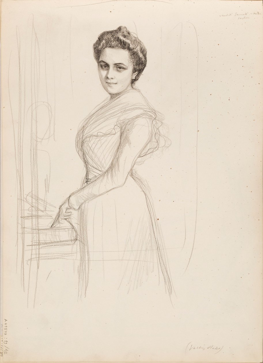 Camille Vallery-Radot, schizzo per un ritratto da Albert Edelfelt