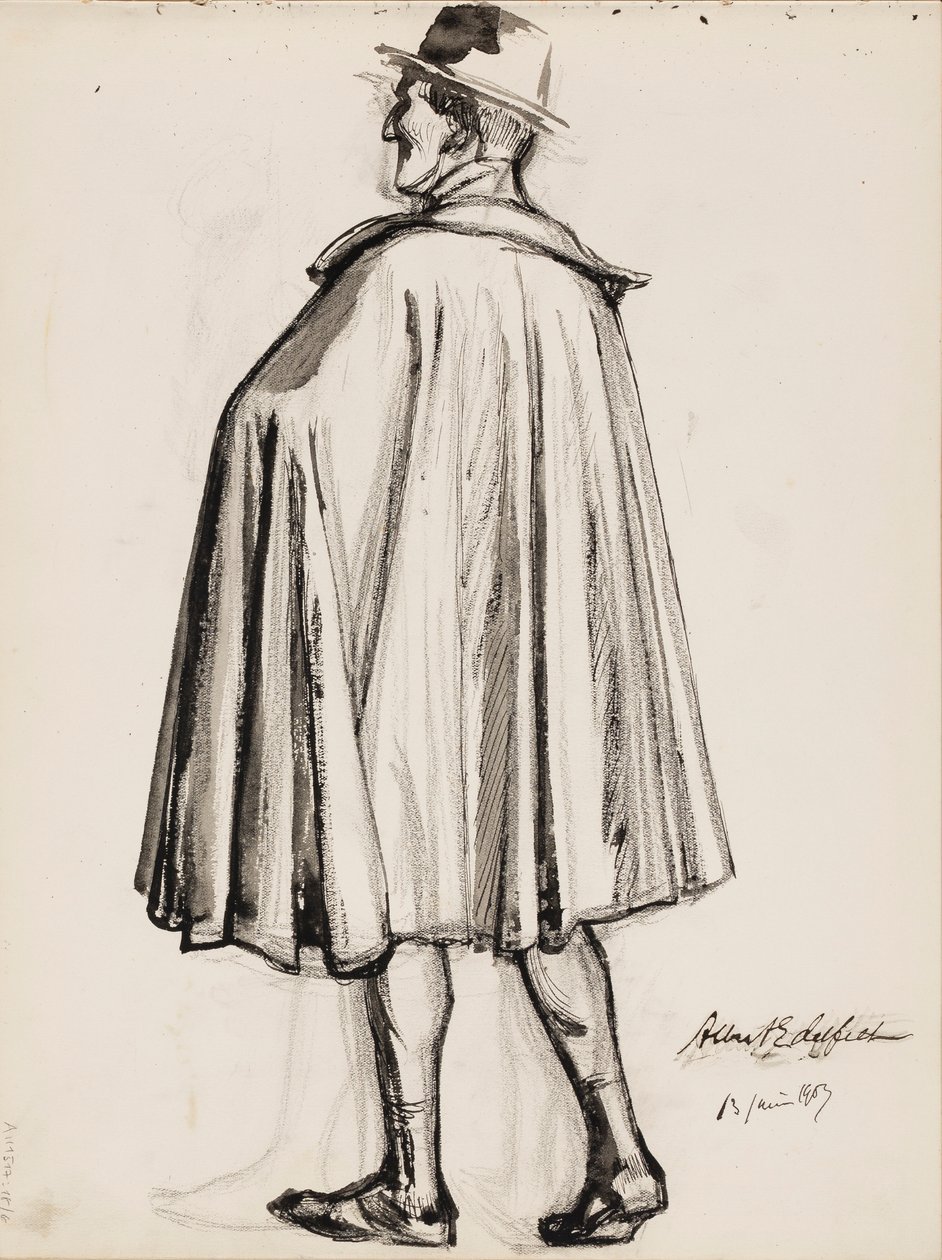 Uomo in mantello da Albert Edelfelt