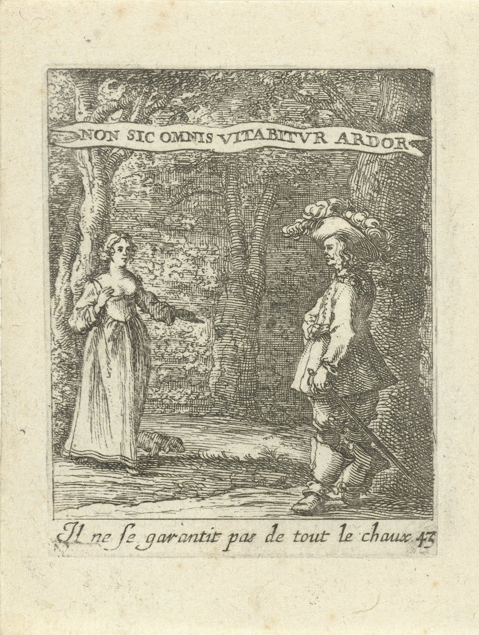 Uomo e donna nel bosco (Emblemi d