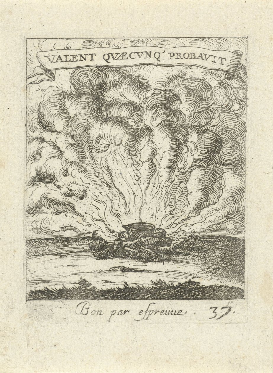 Pentola su un fuoco da campo da Albert Flamen