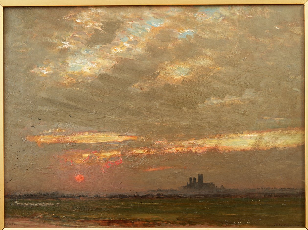 Cattedrale di Lincoln al tramonto, 1912 da Albert Goodwin