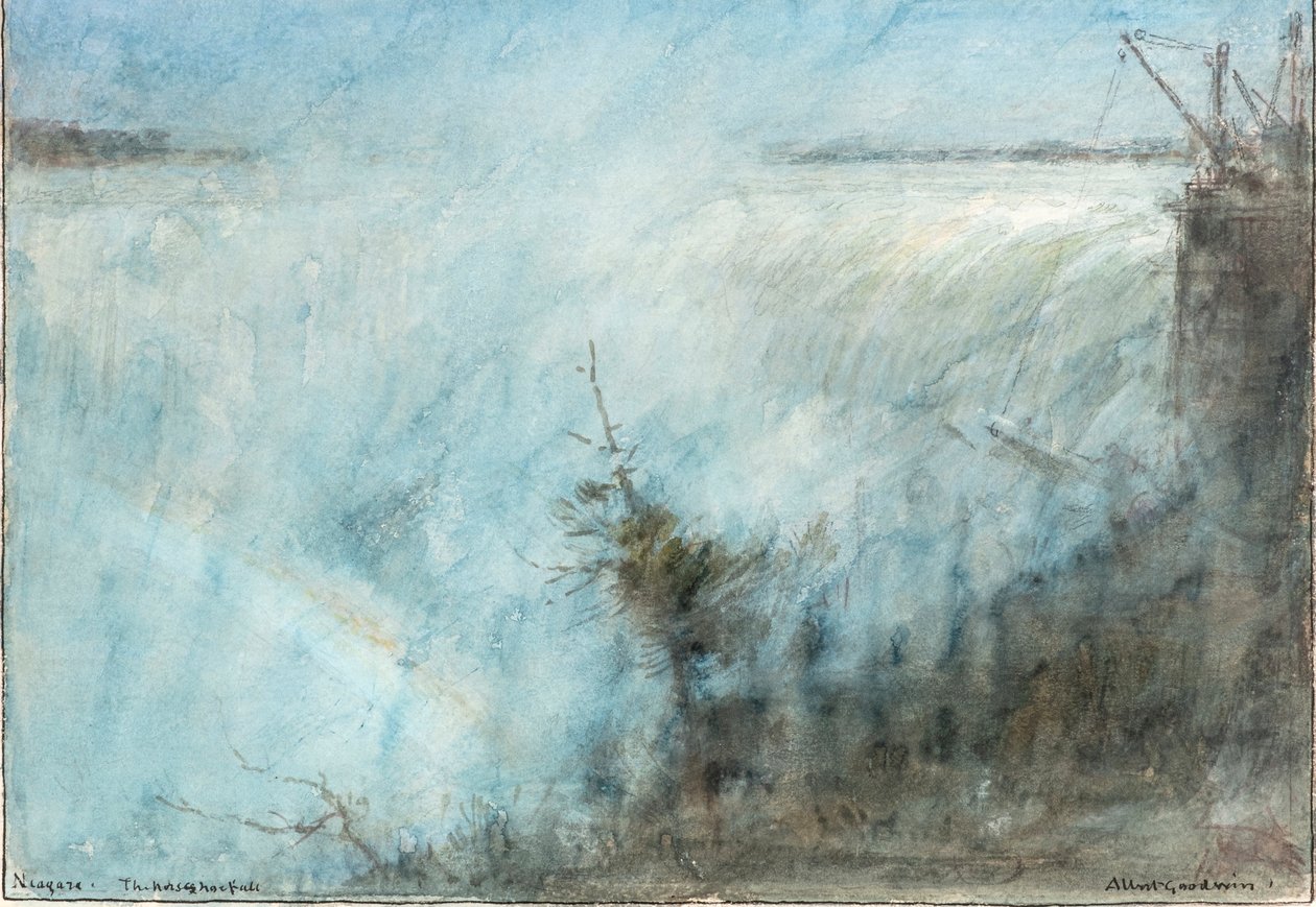 Niagara. La cascata a ferro di cavallo da Albert Goodwin