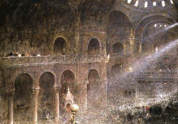 Basilica di San Marco, Venezia dalla galleria da Albert Goodwin