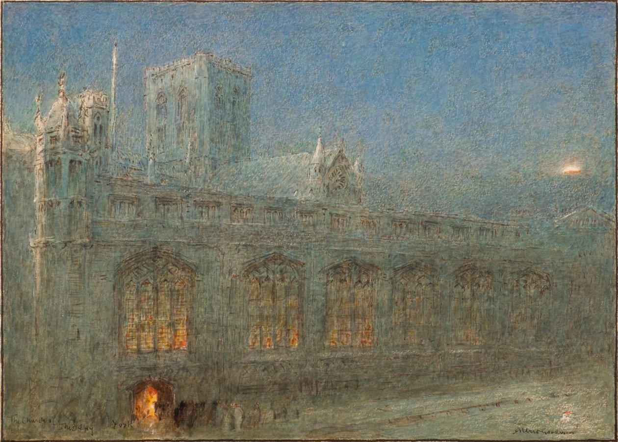La Chiesa del Campanile, York (acquerello) da Albert Goodwin