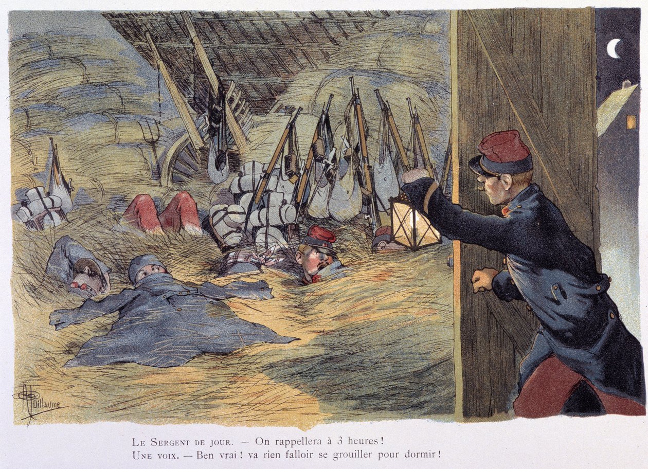 Dan la straille - in "Album militaire" di Albert Guillaume (1873-1942), circa 1900 da Albert Guillaume