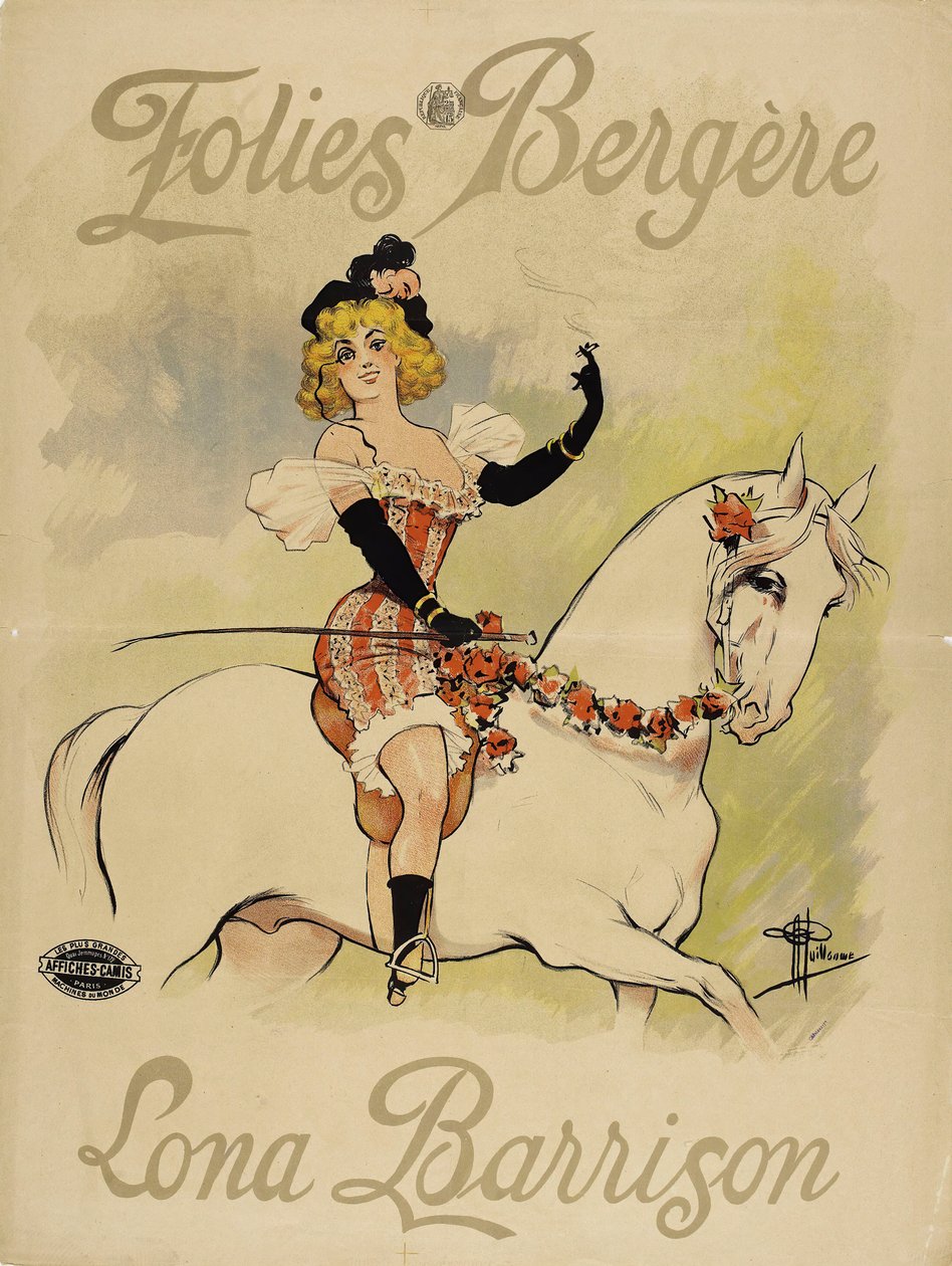 Folies Bergères. Lona Barrison, c. 1895 da Albert Guillaume