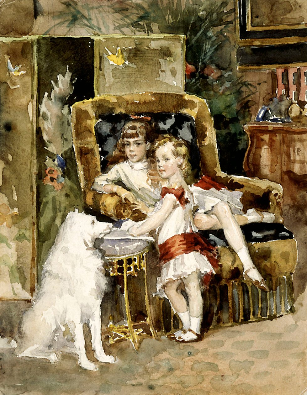Granduca Michele Aleksandrovič di Russia 1878-1918 e Granduchessa...1875-1960 da Albert Gustaf Aristides Edelfelt