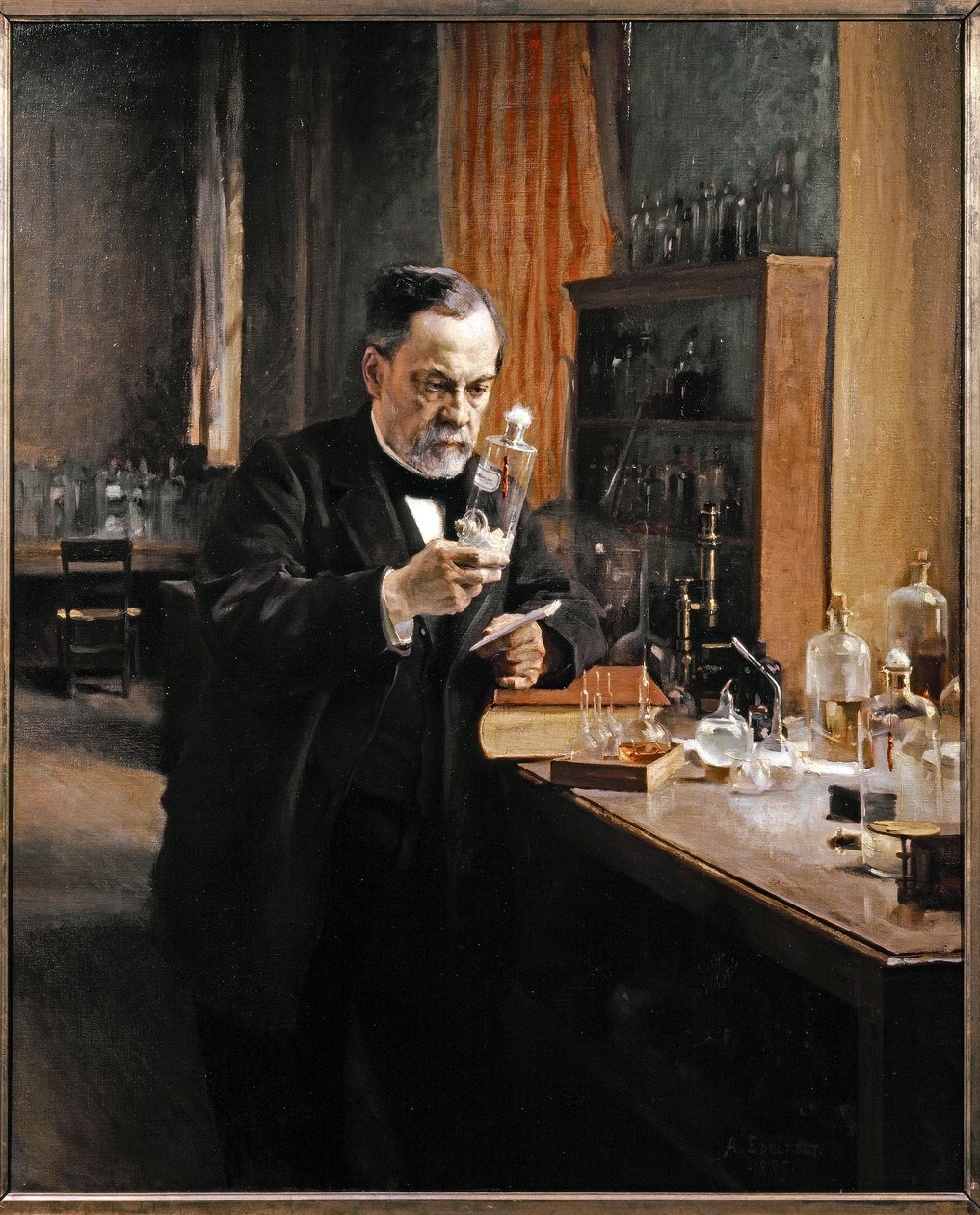 Louis Pasteur nel suo laboratorio da Albert Gustaf Aristides Edelfelt