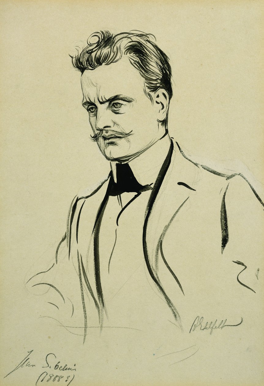 Ritratto del compositore Jean Sibelius da Albert Gustaf Aristides Edelfelt