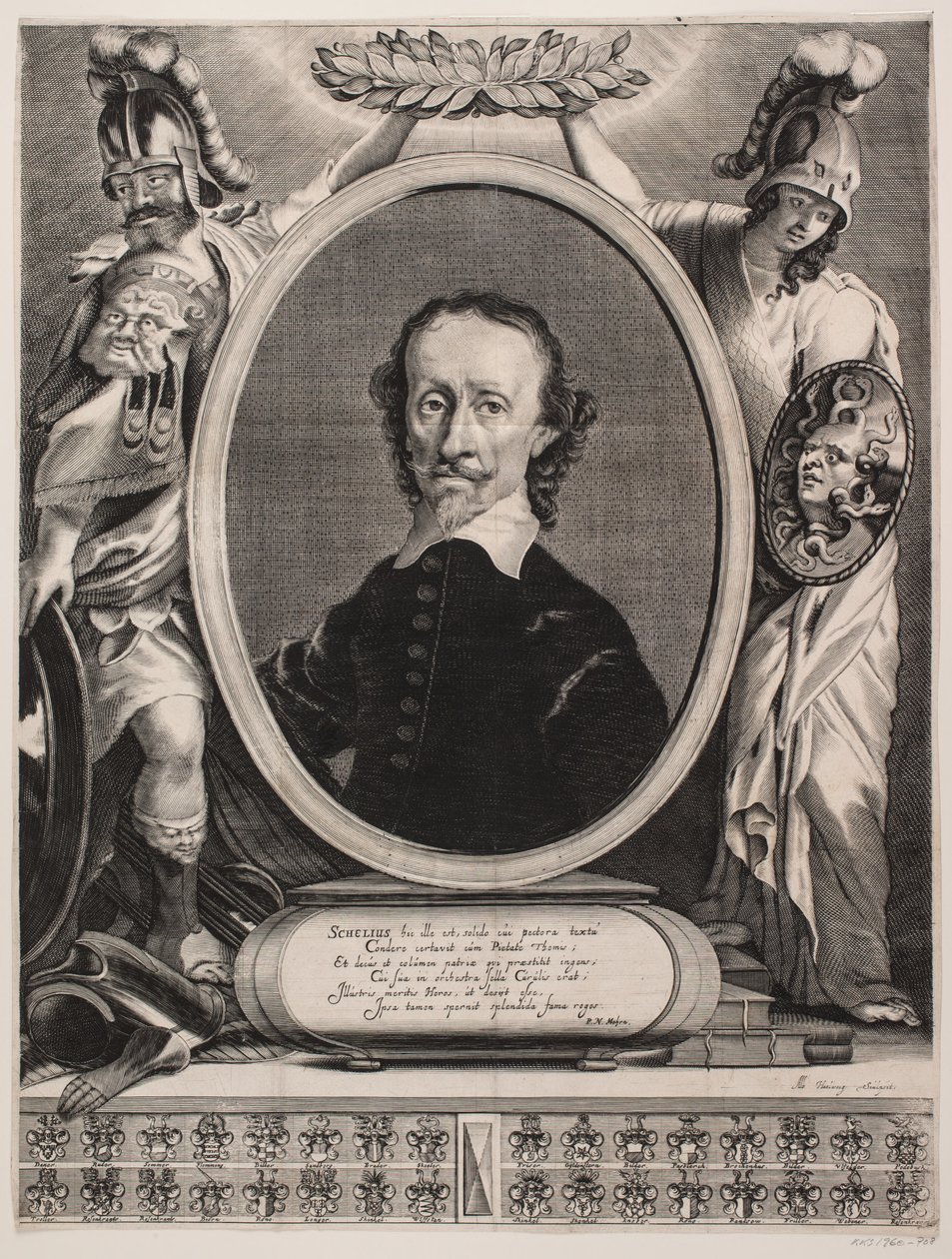 Christen Skeel. Foglio commemorativo da Albert Haelwegh
