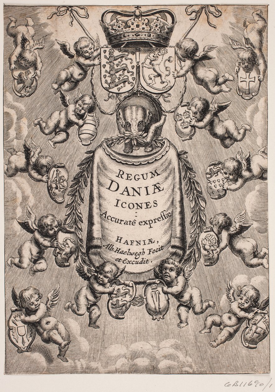 Frontespizio per "Regum Daniæ Icones", 1646 da Albert Haelwegh