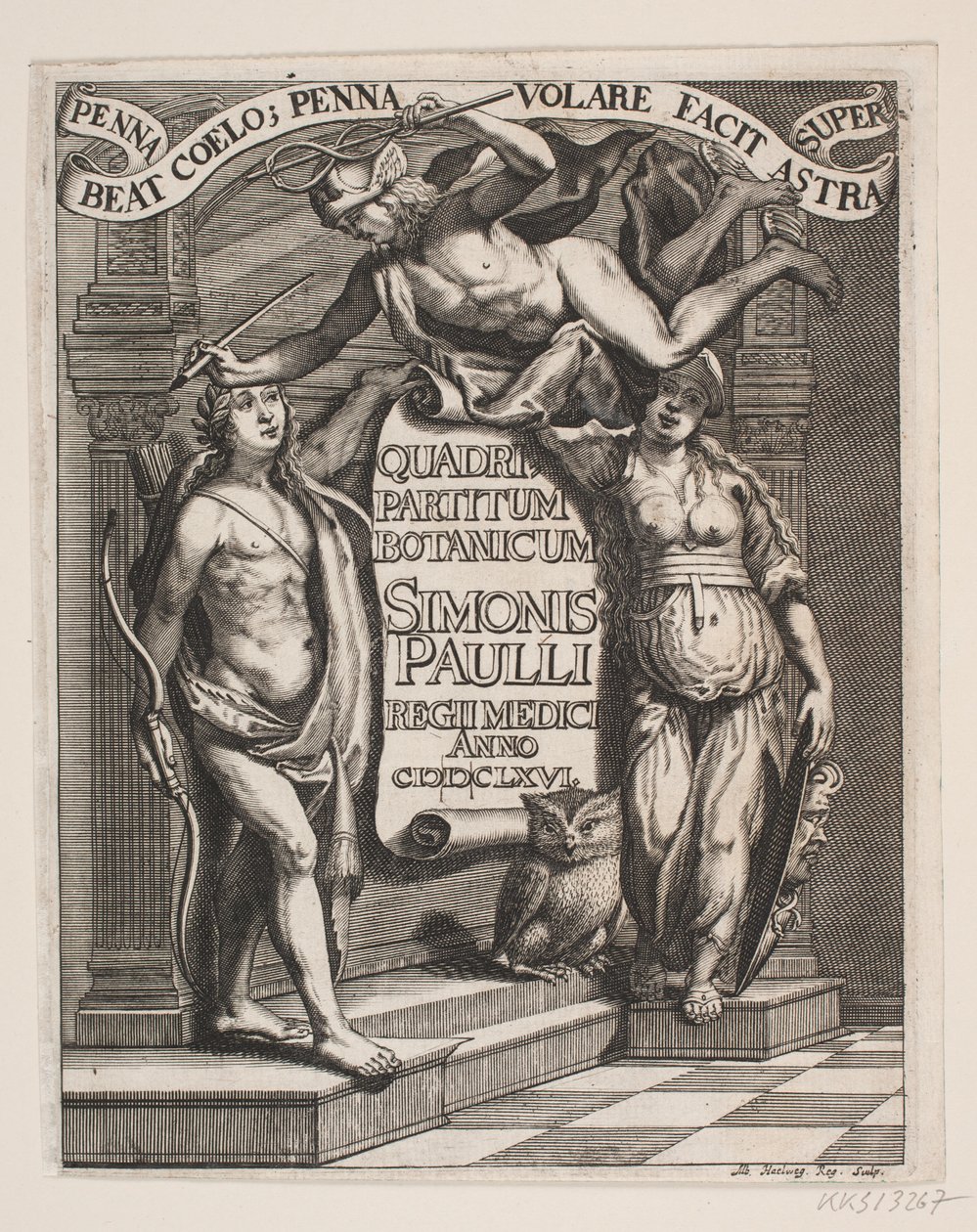 Frontespizio di Simon Paulli, "Quadripartitum Botanicum", 1667 da Albert Haelwegh