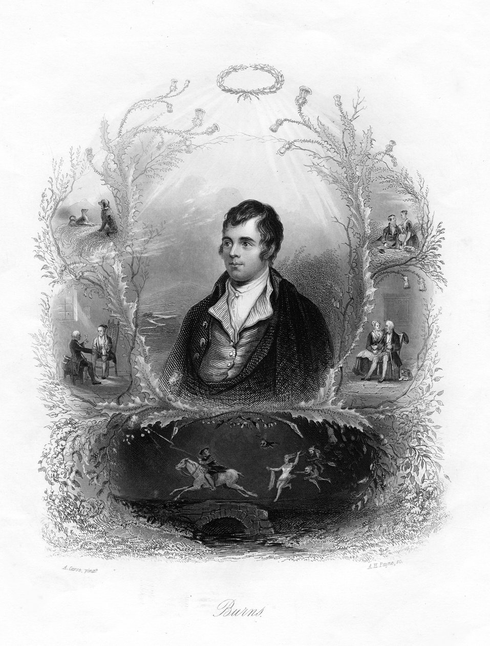 Robert Burns, poeta scozzese, XIX secolo da Albert Henry Payne