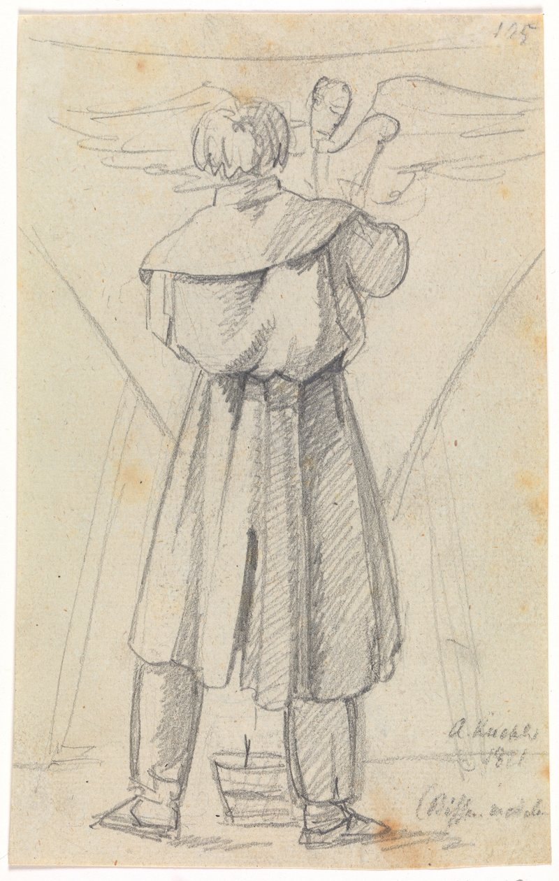 Herman Wilhelm Bissen modella uno dei pennacchi per la chiesa del castello di Christiansborg da Albert Küchler