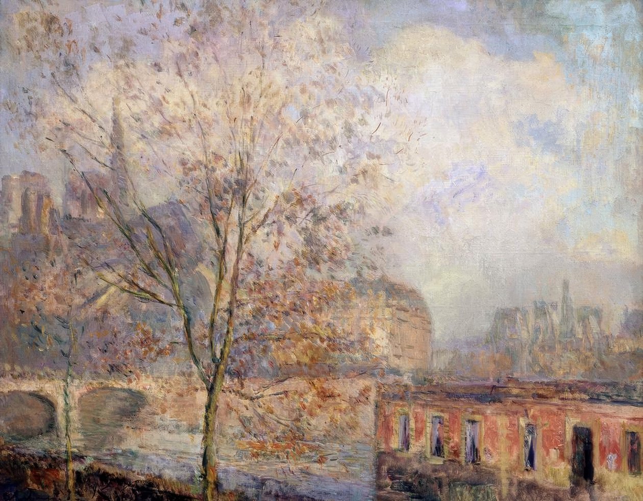 Nostra Signora di Parigi in autunno – XIX/XX secolo – Impressionismo francese da Albert Lebourg